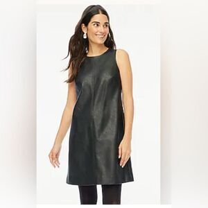 J Crew Faux Leather Sleeveless Dress Size 2P